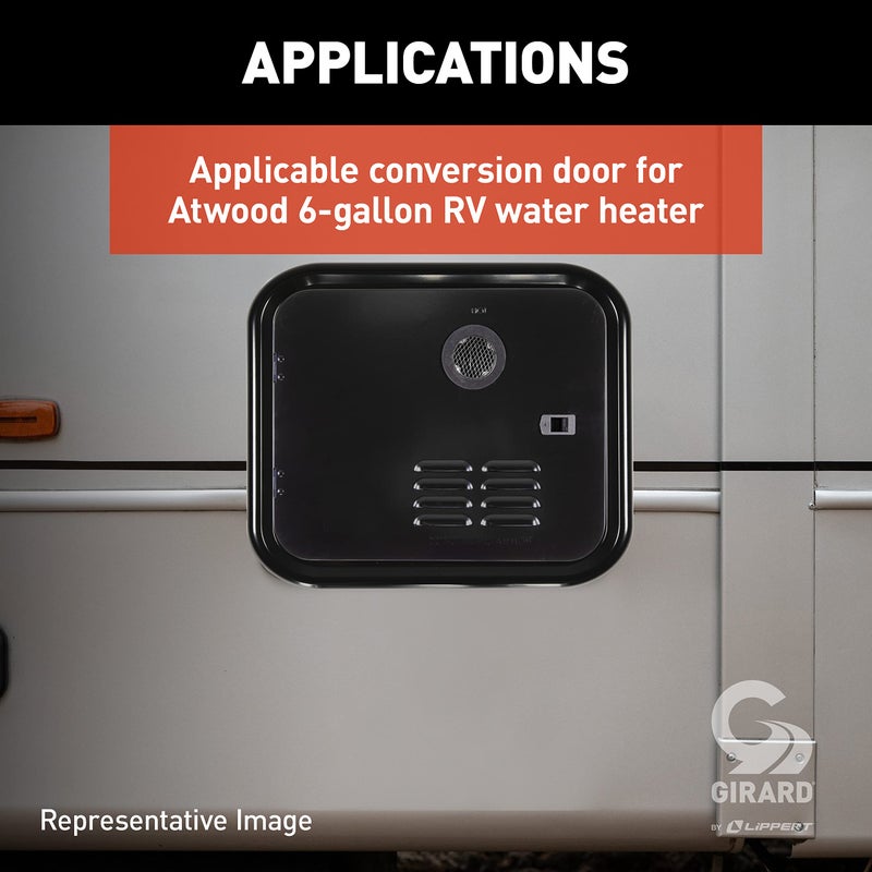 Girard Products Llc RV Water Heater Door Installation Kit - 6-Gallon, Black - Image 4